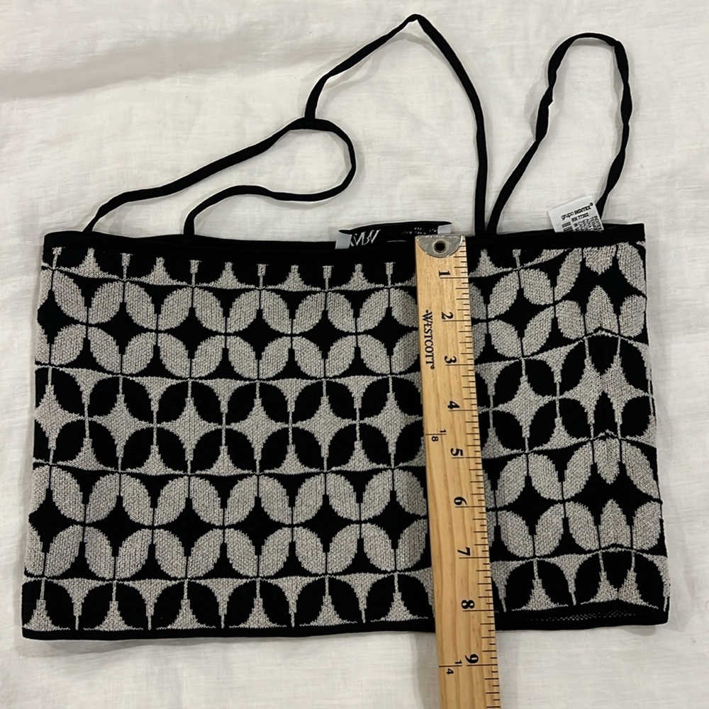 Zara GEOMETRIC JACQUARD KNIT TOP size small NWOT - Picture 6 of 6